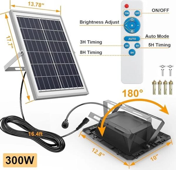300W Solar Flood Light